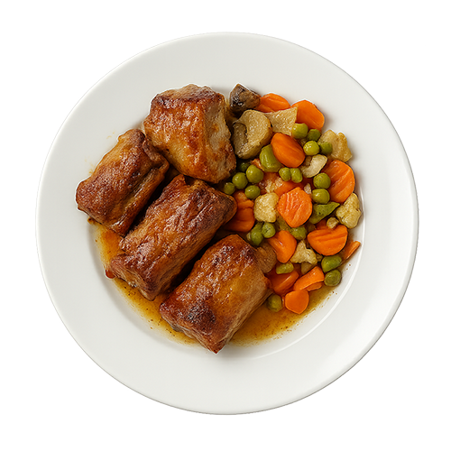 Costilla de cerdo con menestra low