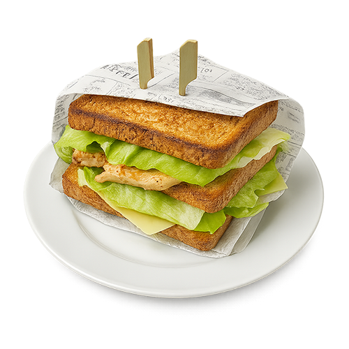 Sándwich vegetal con pollo low